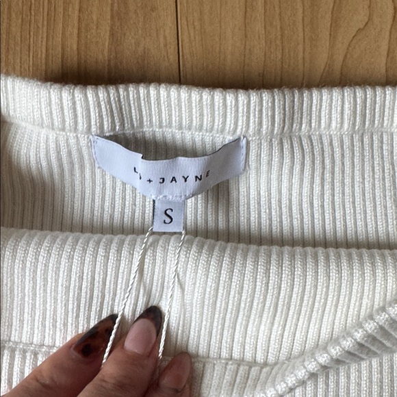 THE LUXE KNIT MIDI SKIRT / BONE - Picture 4 of 5